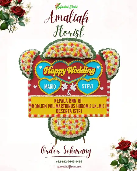 Papan Bunga Pernikahan Karya Maju